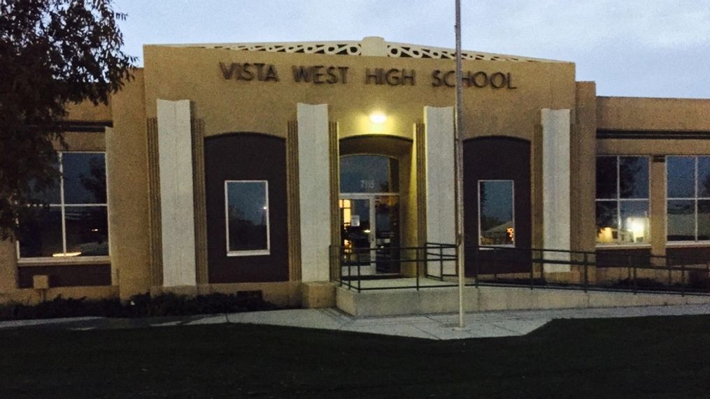 FILE -- Vista West High School in Bakersfield, Calif., is seen Thursday, Dec. 8, 2016. (KBAK/KBFX photo/Norberto Arroyo)