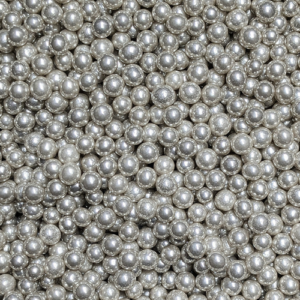 Shiny Silver 4mm pearl sprinkles