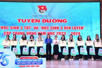 Tuyên dương 374 cá nhân đạt danh hiệu “Học sinh 3 tốt”, “Học sinh 3 rèn luyện”, “Sinh viên 5 tốt” và “Sao Tháng Giêng”