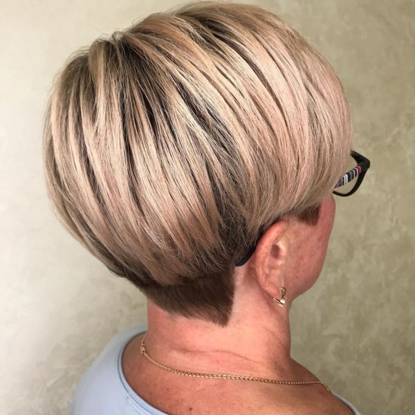 A bob haircut for females older than 60.