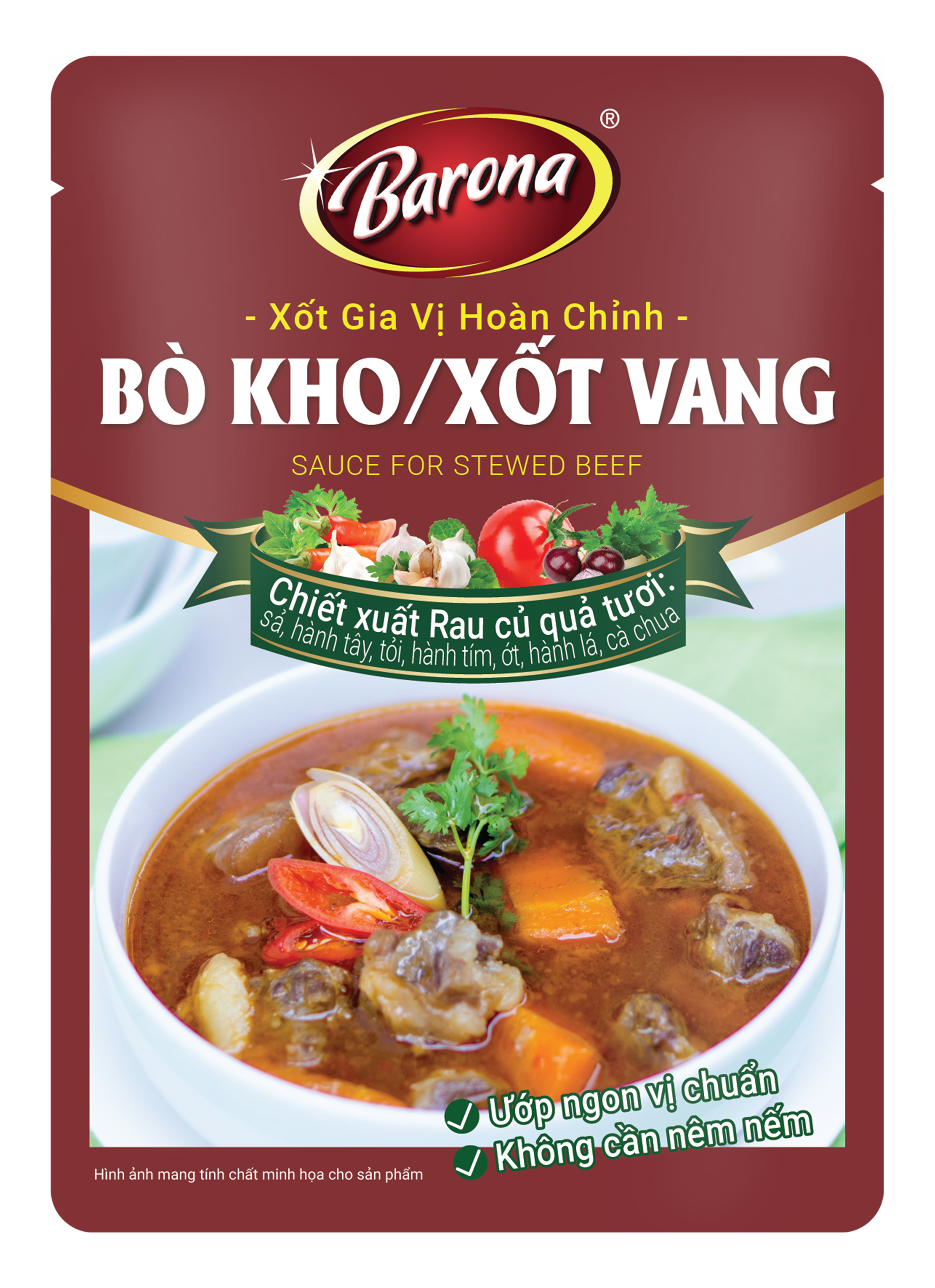 Xốt Gia Vị Hoàn Chỉnh Barona - Bò Kho/Xốt Vang