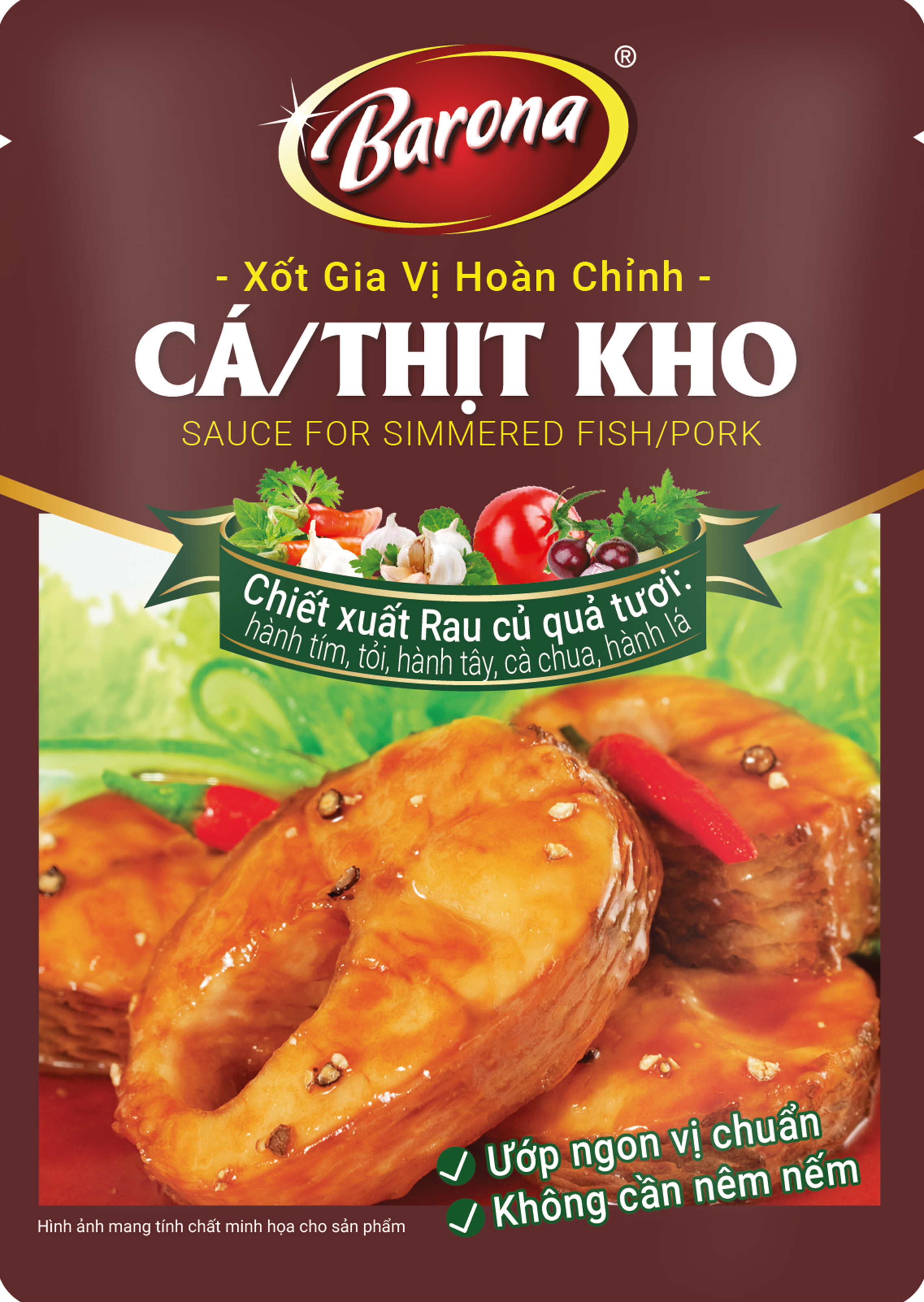 Xốt Gia Vị Hoàn Chỉnh Barona - Cá/Thịt Kho