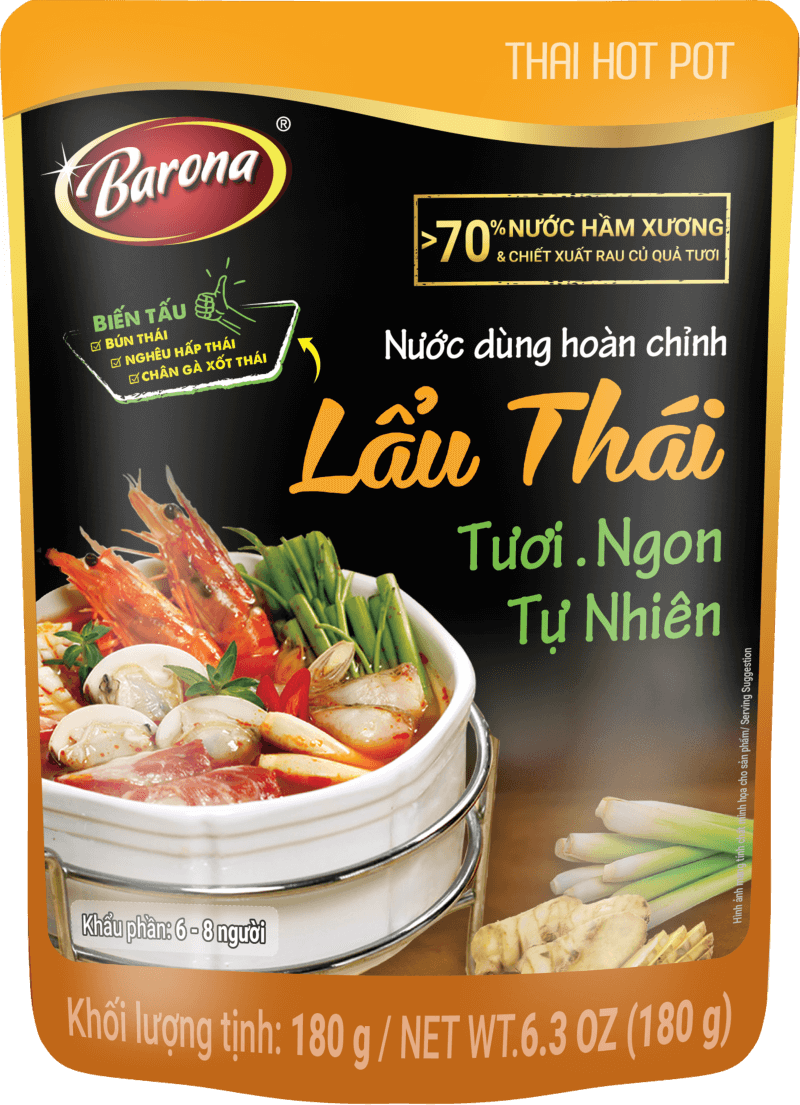 Nước dùng hoàn chỉnh Barona - Lẩu Thái