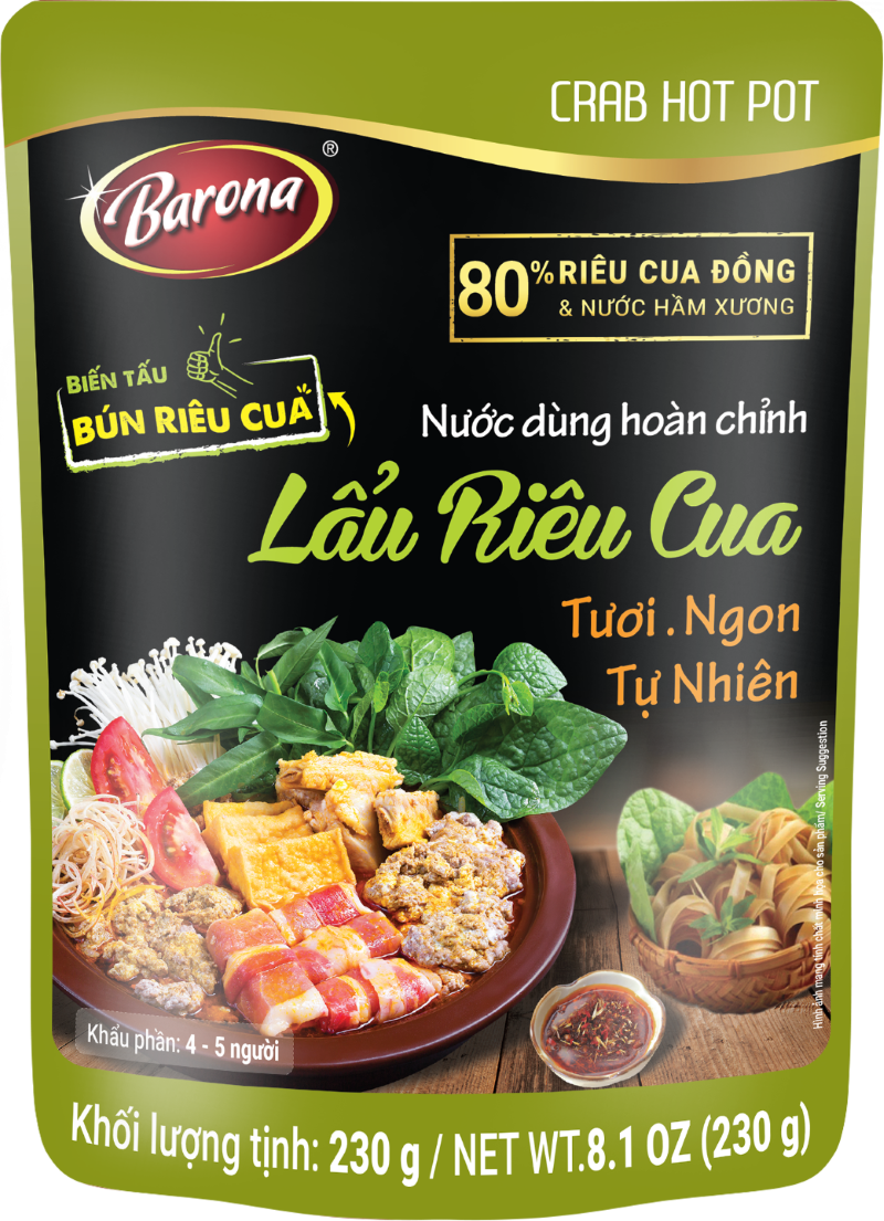 Nước dùng hoàn Chỉnh Barona - Lẩu Riêu Cua