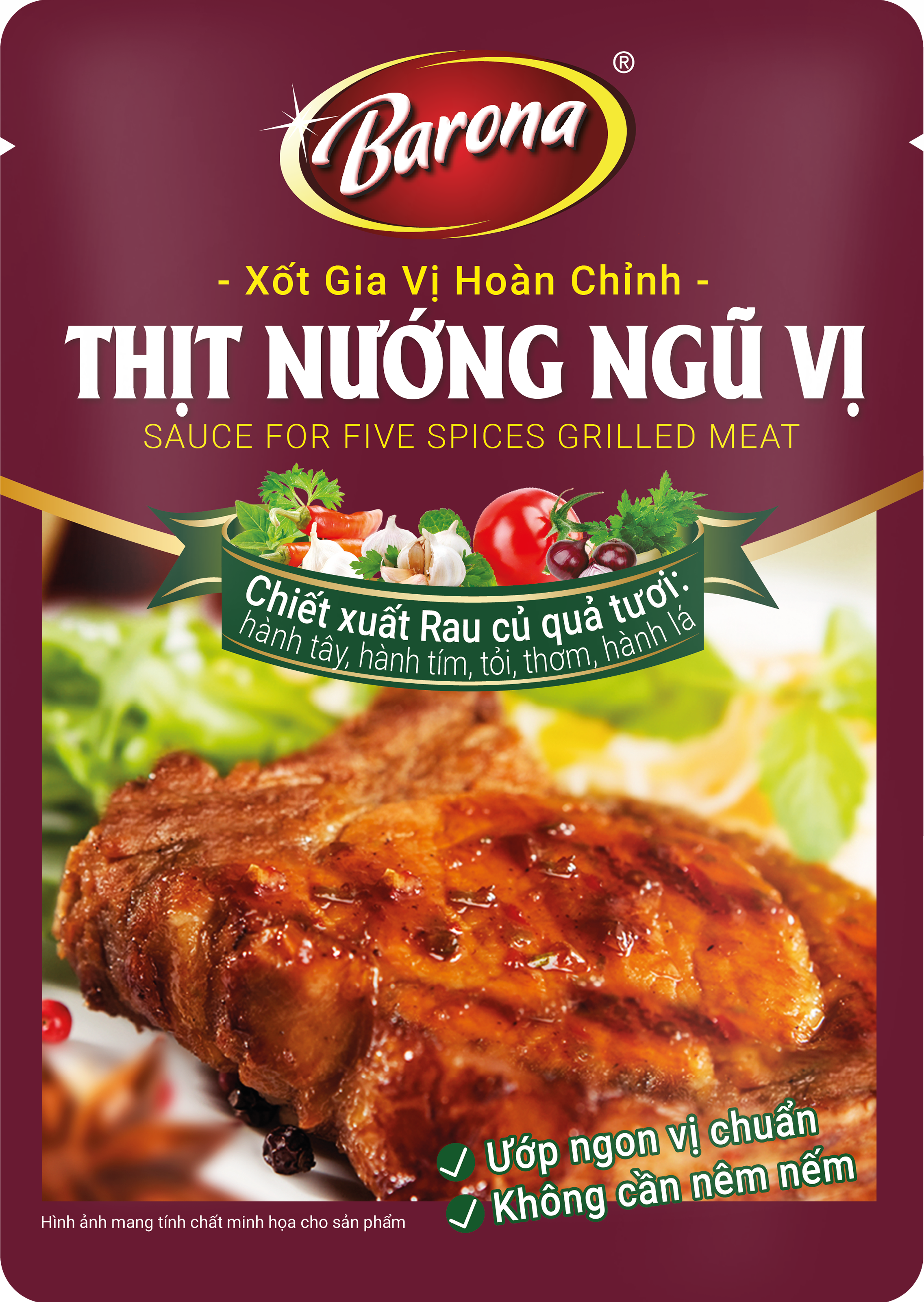 Xốt Gia Vị Hoàn Chỉnh Barona - Thịt Nướng Ngũ Vị