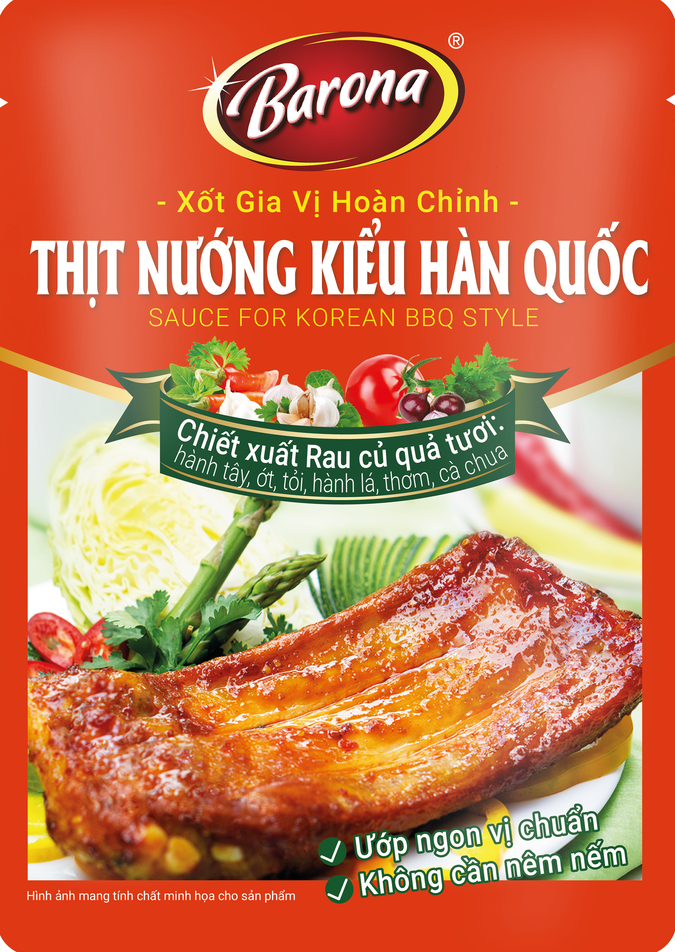 Xốt Gia Vị Hoàn Chỉnh Barona - Thịt Nướng Kiểu Hàn Quốc