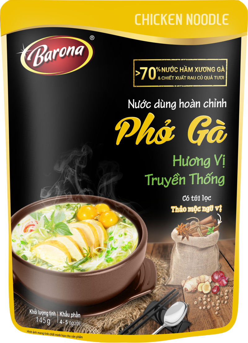 Nước Dùng Hoàn Chỉnh Barona - Phở Gà