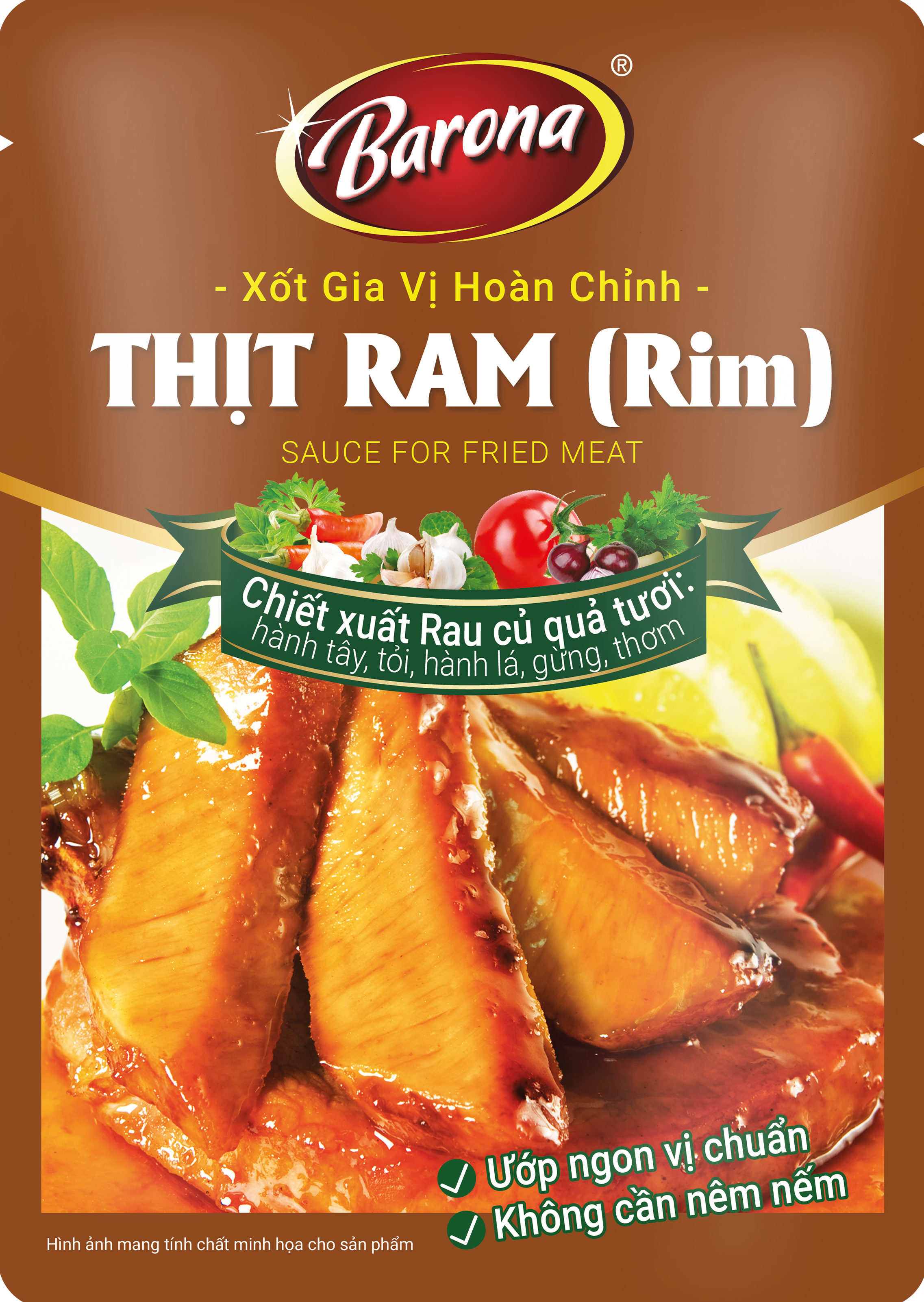 Xốt Gia Vị Hoàn Chỉnh Barona - Thịt Ram/Rim