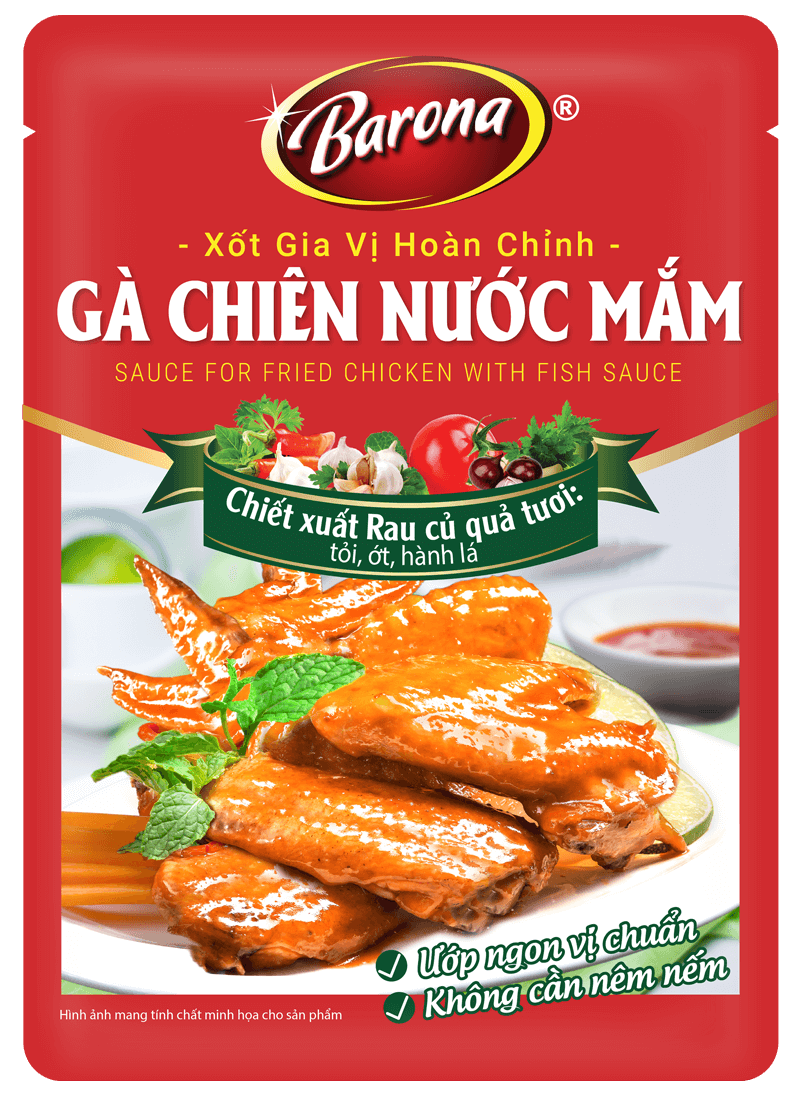 Xốt Gia Vị Hoàn Chỉnh Barona - Gà Chiên Nước Mắm