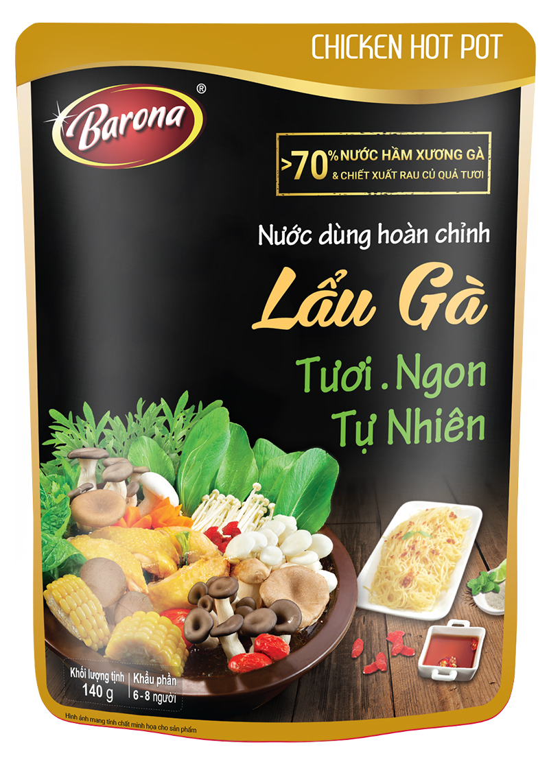 Nước dùng hoàn chỉnh Barona - Lẩu gà