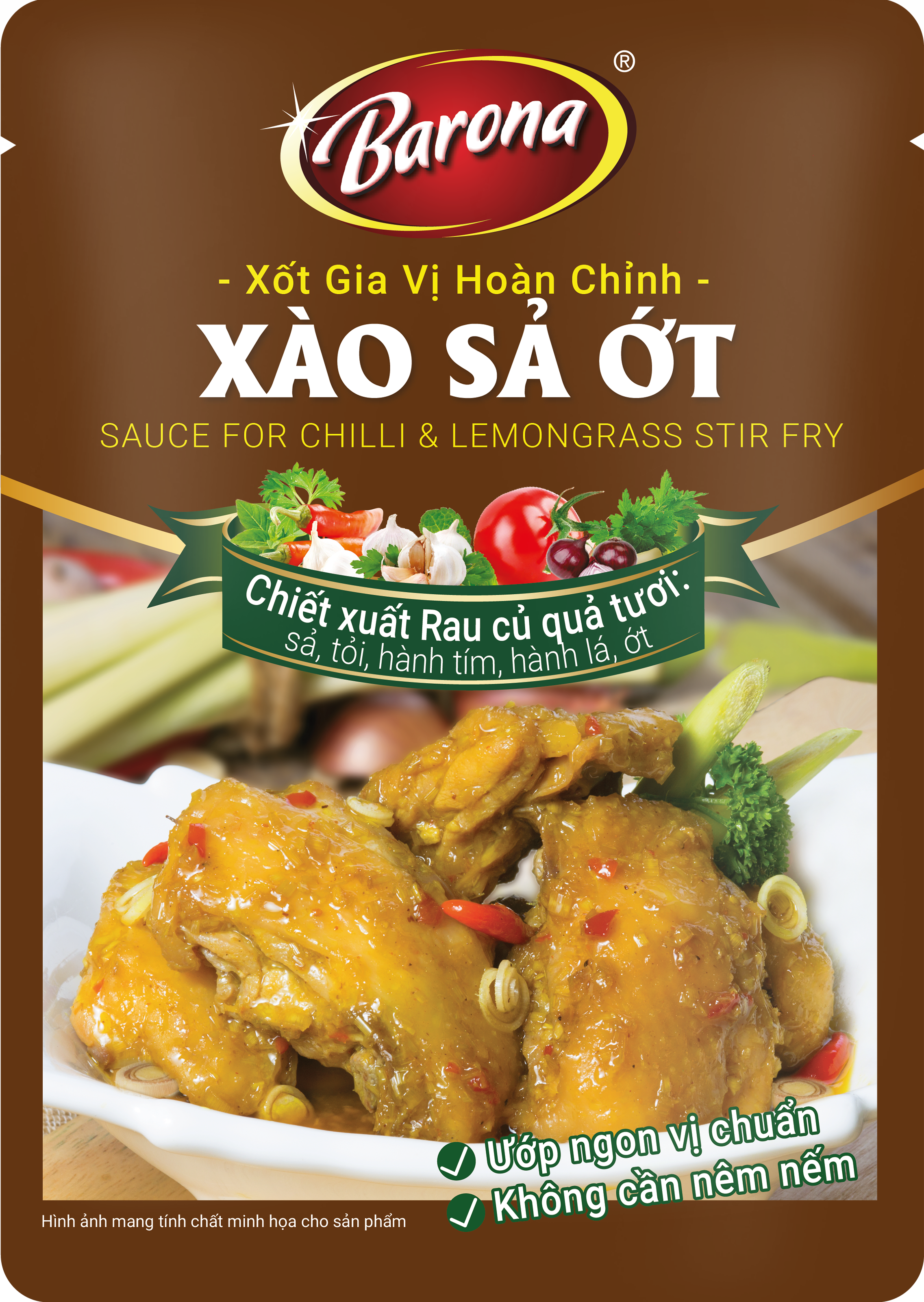 Xốt Gia Vị Hoàn Chỉnh Barona - Xào Sả Ớt