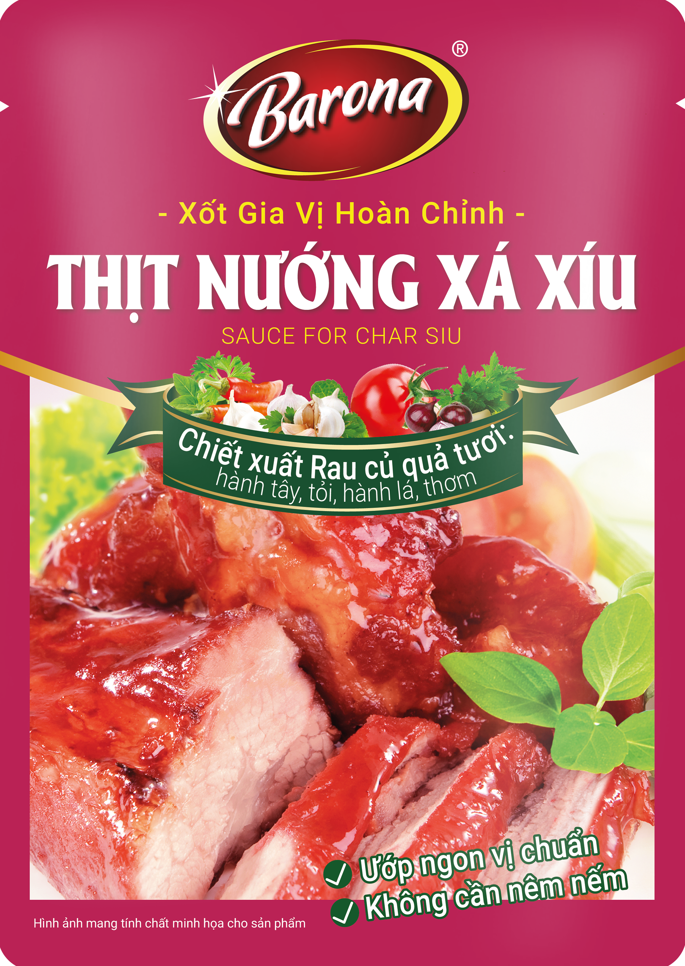 Xốt Gia Vị Hoàn Chỉnh Barona - Thịt Nướng Xá Xíu