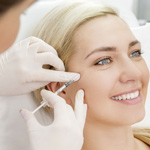 woman receiving botox