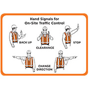 Hand Signals for On Site Traffic Control Pocket Size Card - BCA