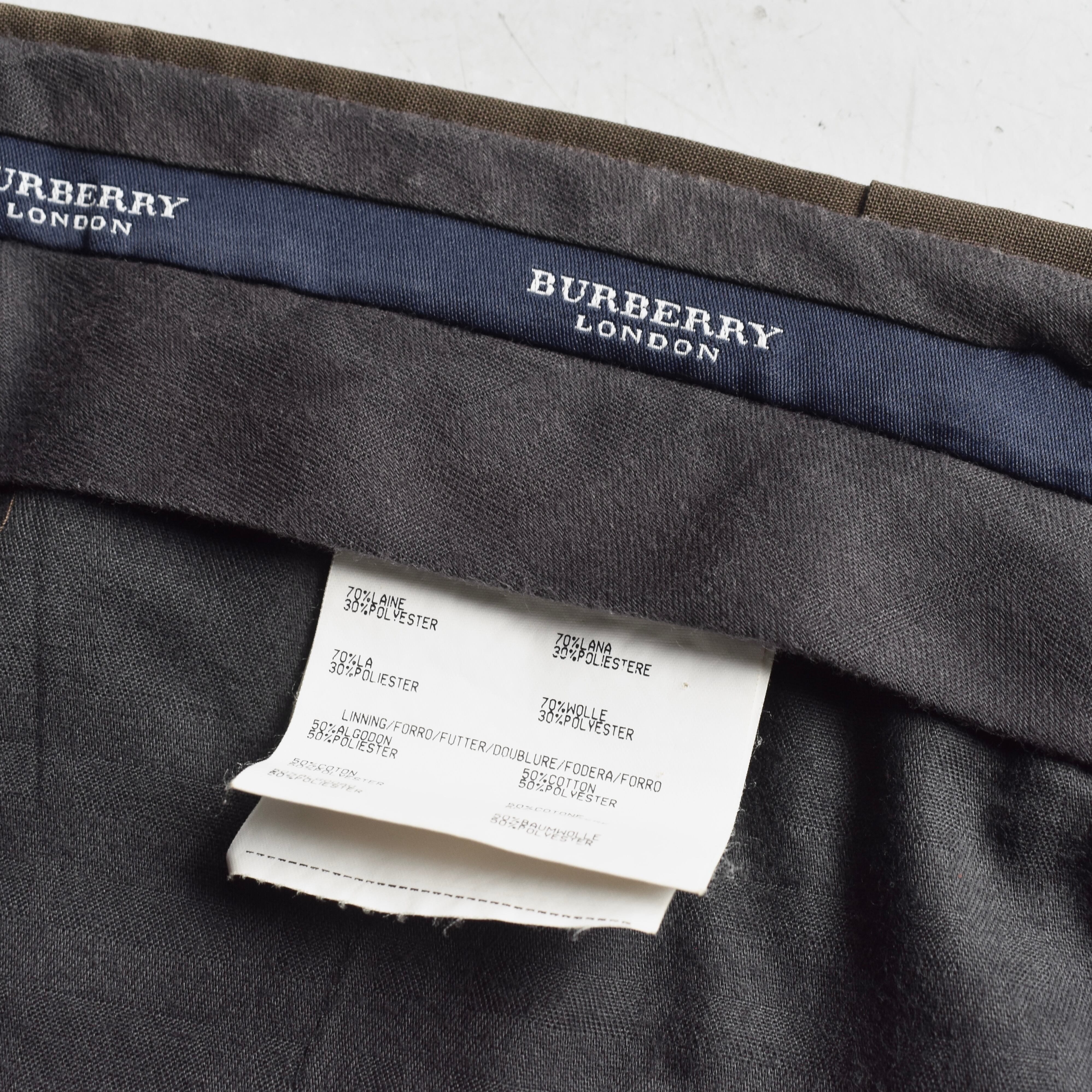 “BURBERRY” Logo Embroidery Design Tuck Trousers | FINCH vintage and ...