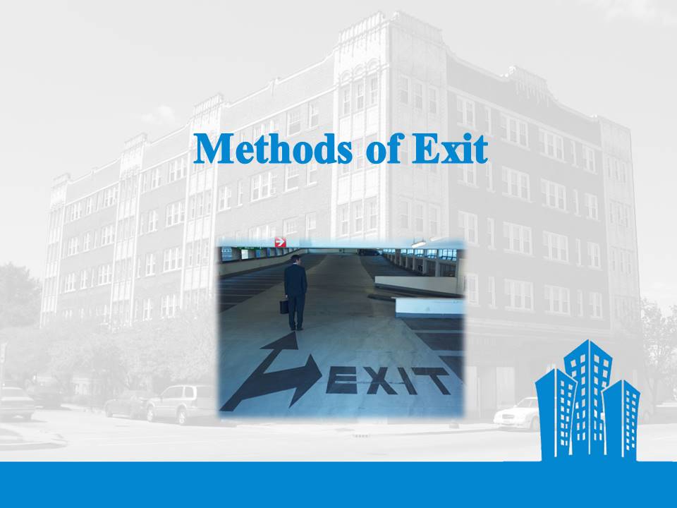 Venture Capital methods of Exit