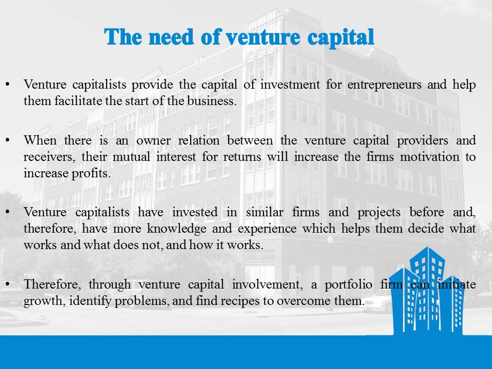 Need for Venture Capital