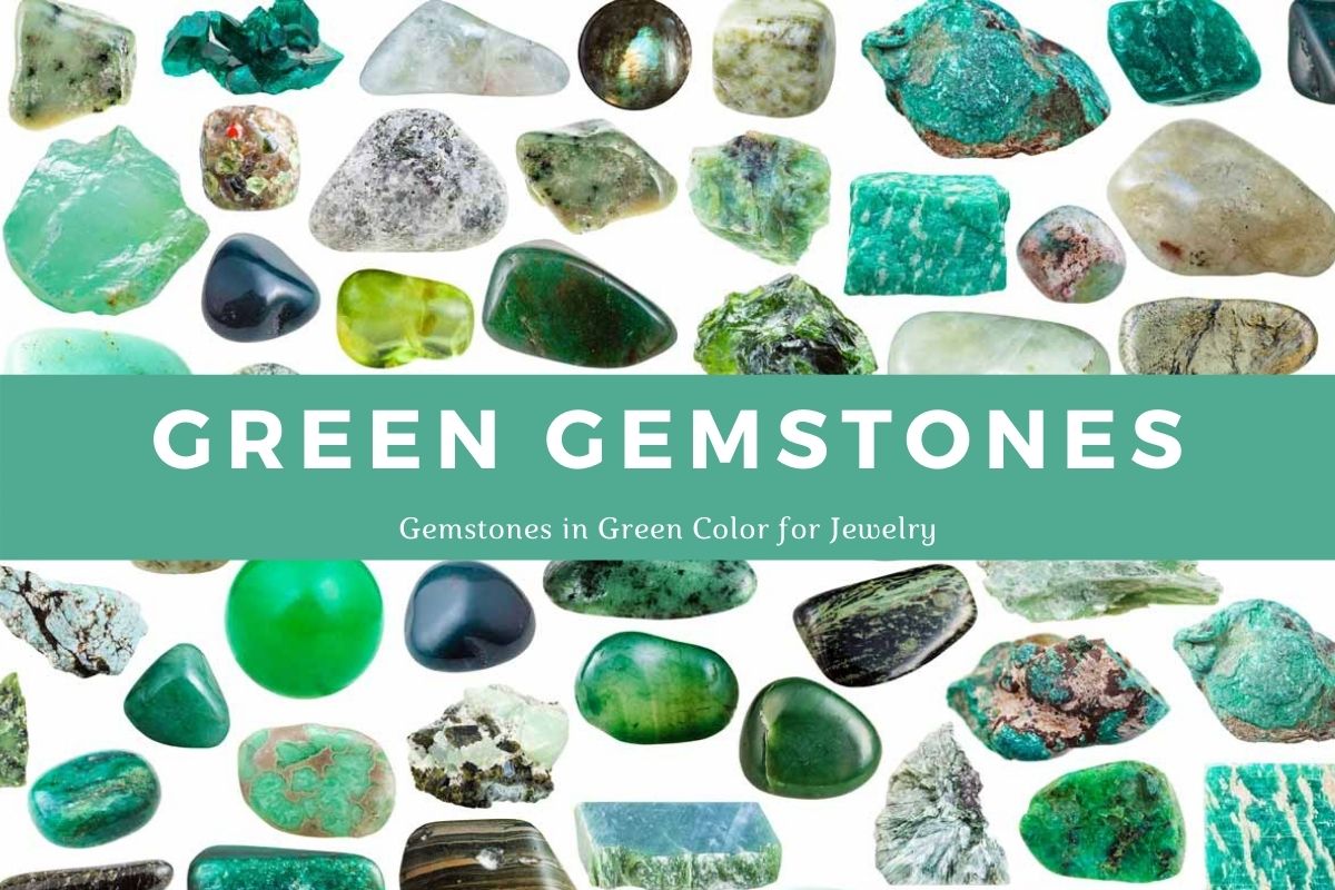 Green crystals and stones