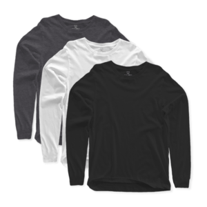 long sleeves crew neck 3 pack