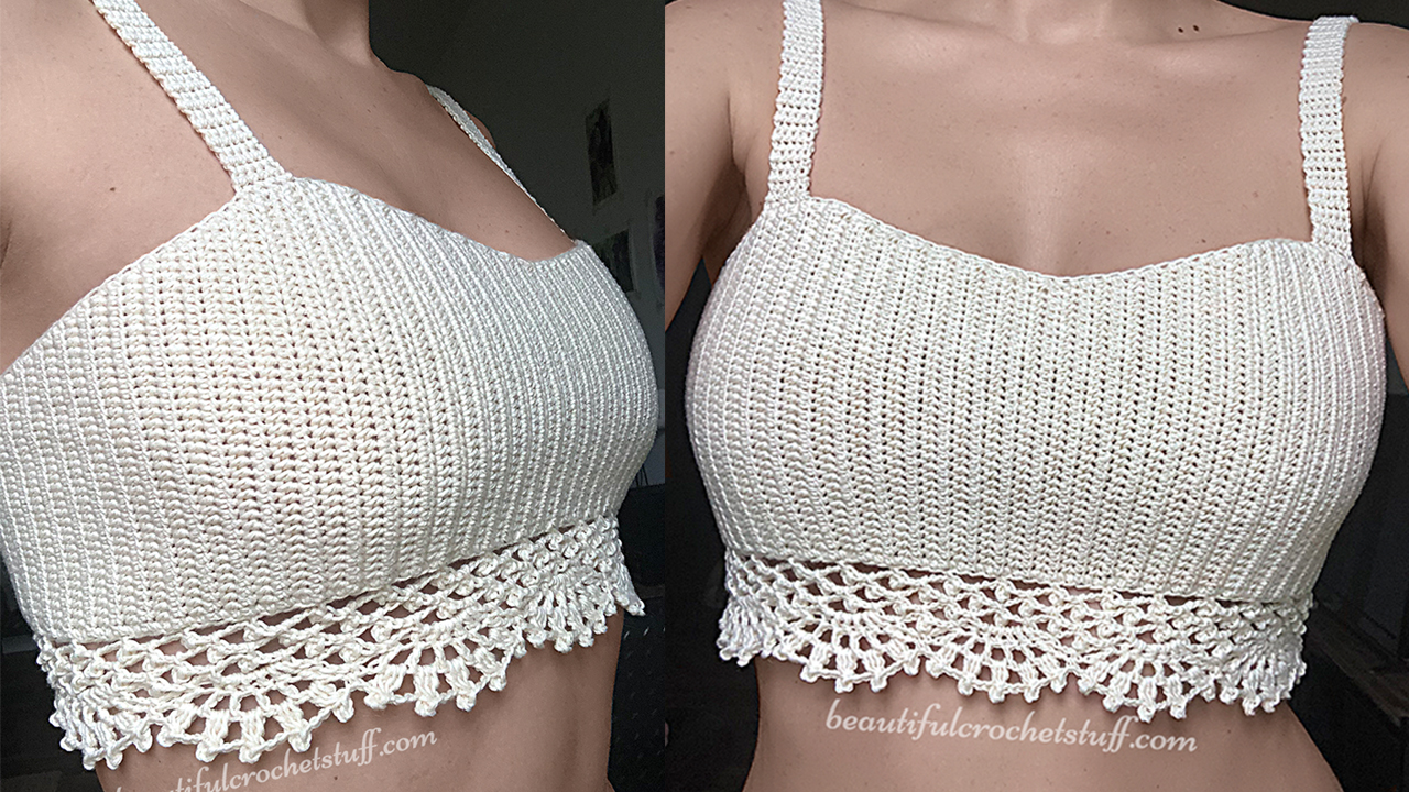 Crochet Crop Top Lace edge