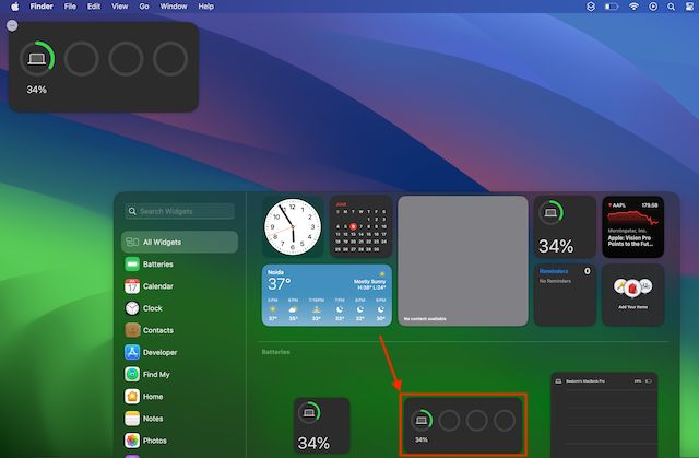 How to Add Widgets to Your Mac Desktop on macOS Sonoma | Beebom