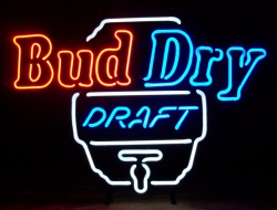 bud dry draft beer neon sign [object object] My Beer Sign Collection &#8211; Not for sale but can be bought&#8230; buddrydraftkeg1991nib