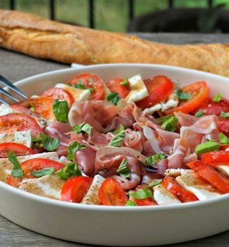 Caprese Salad - Mozzarella,Tomato and Prosciutto di Parma Ham Salad