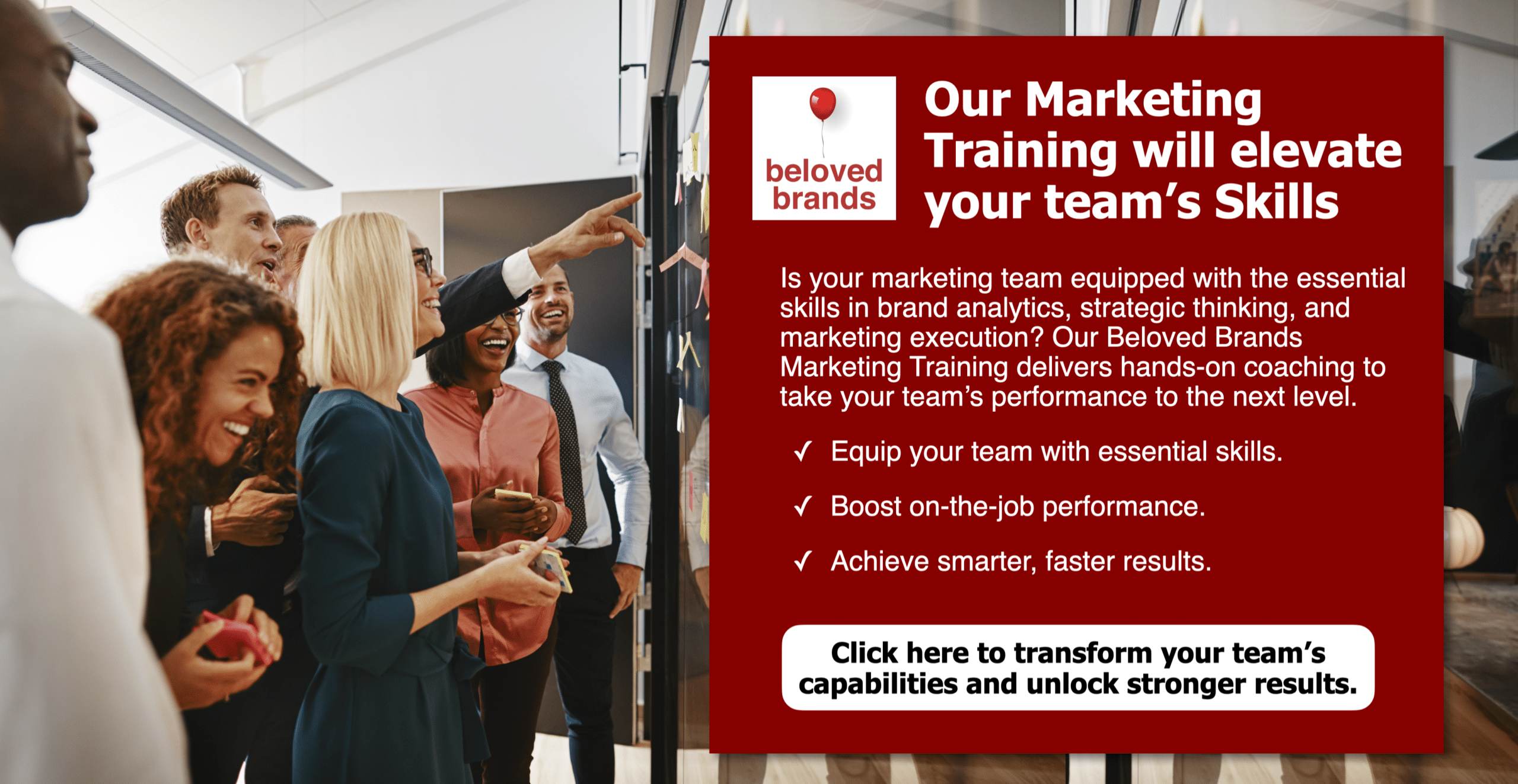 Beloved Brands Marketing Training Popup