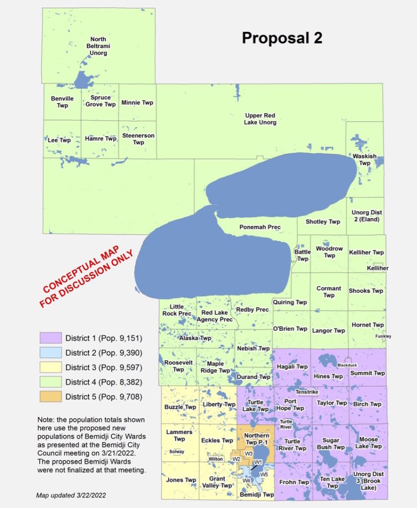 Brief redistricting meeting reviews latest maps for Beltrami County ...