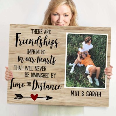 personalized friend moving away gift long distance bestie photo canvas gifts for long distance friendship