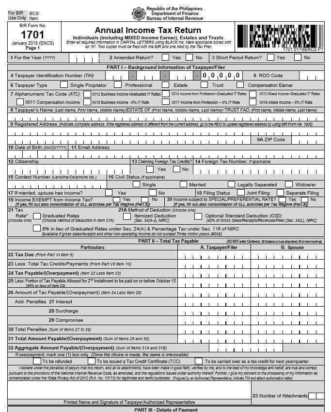 Form 1701 - Beppo