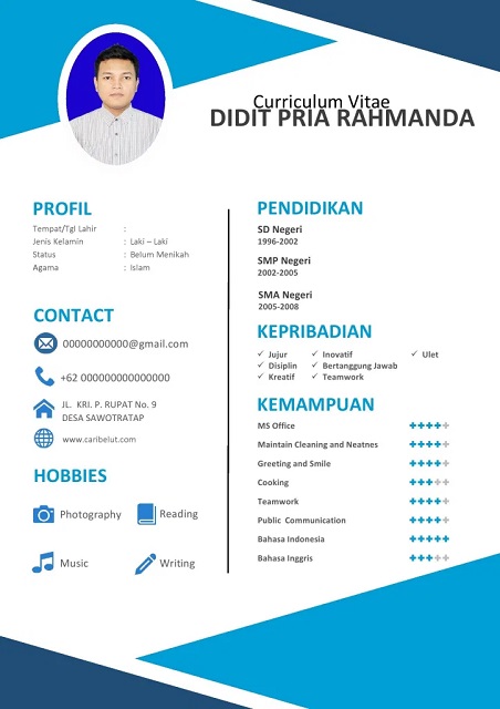 Contoh Cv Menarik Contoh Cv Kreatif Dan Menarik Perhatian Hrd ... image.