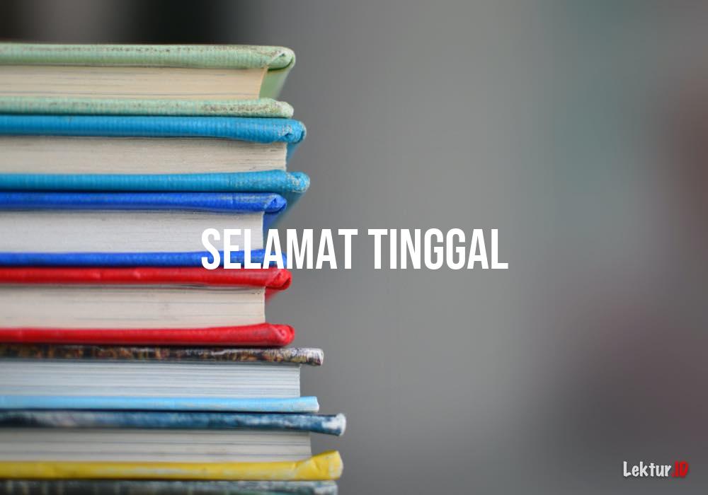 arti selamat tinggal