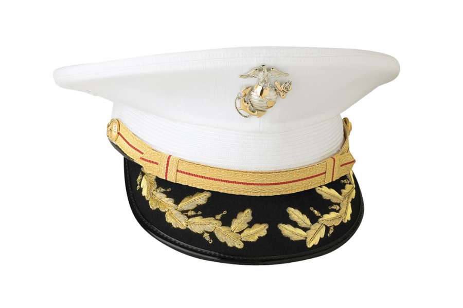 Marine Corps Field Grade Dress Cap, White