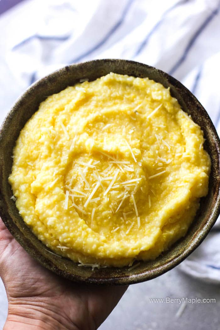 a bowl of polenta