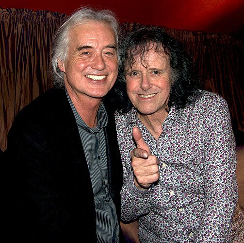 Donovan with Jimmy Page circa 2011 via Donovan's Facebook page