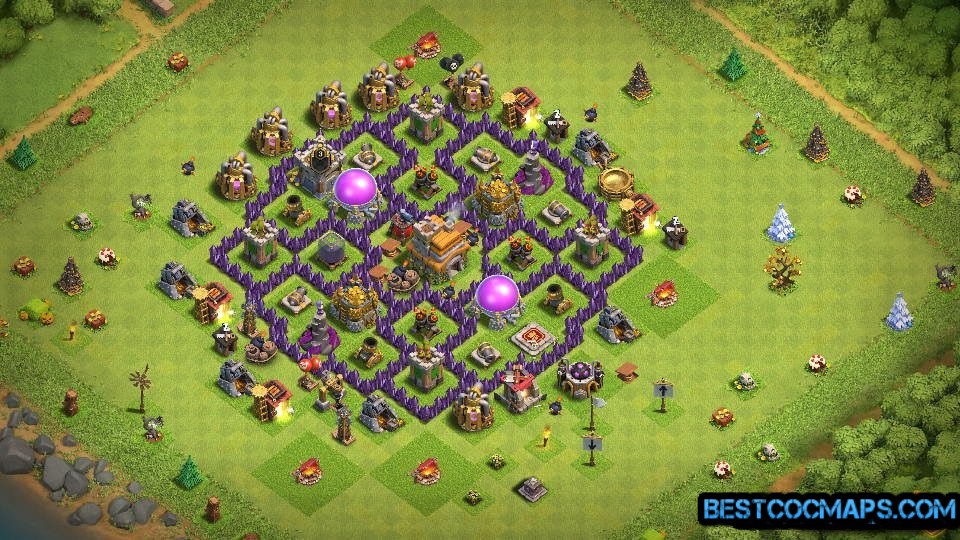 coc th7 war base