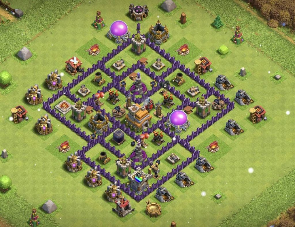 clan war th7 tesla farm base