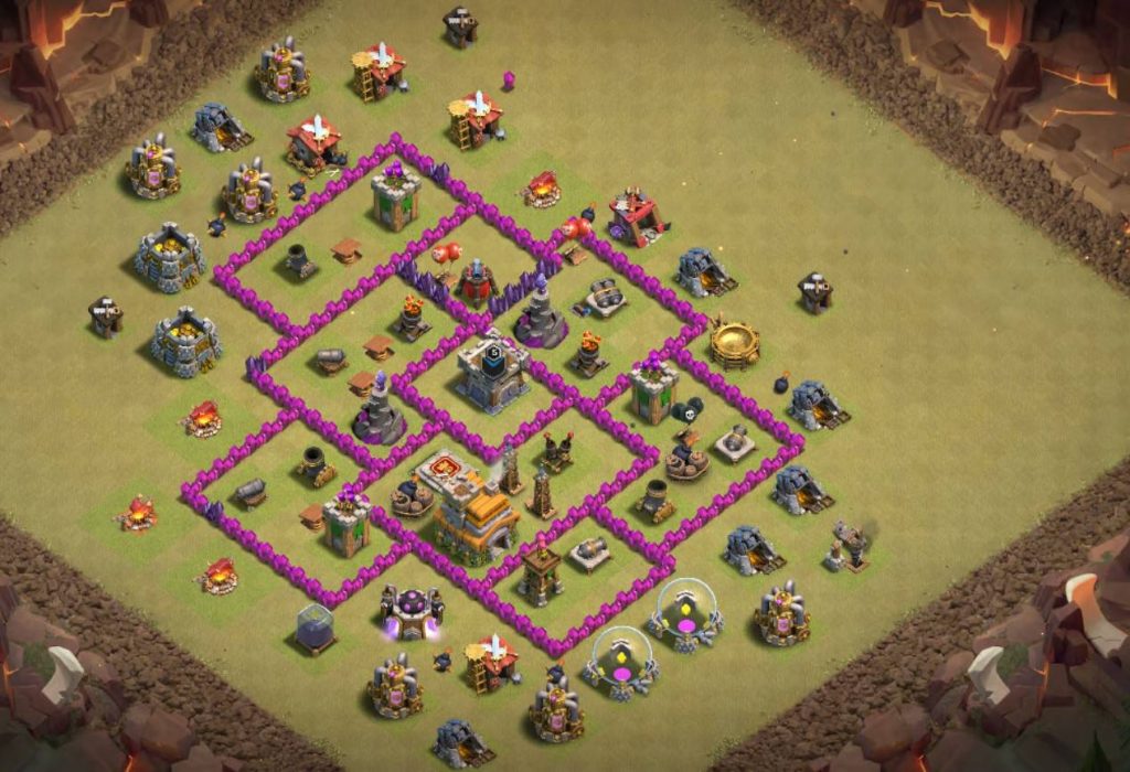 clash of clans th7 war base 2023