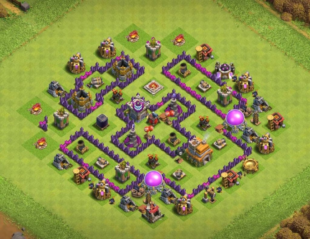 clash of clans th7 war base anti everything