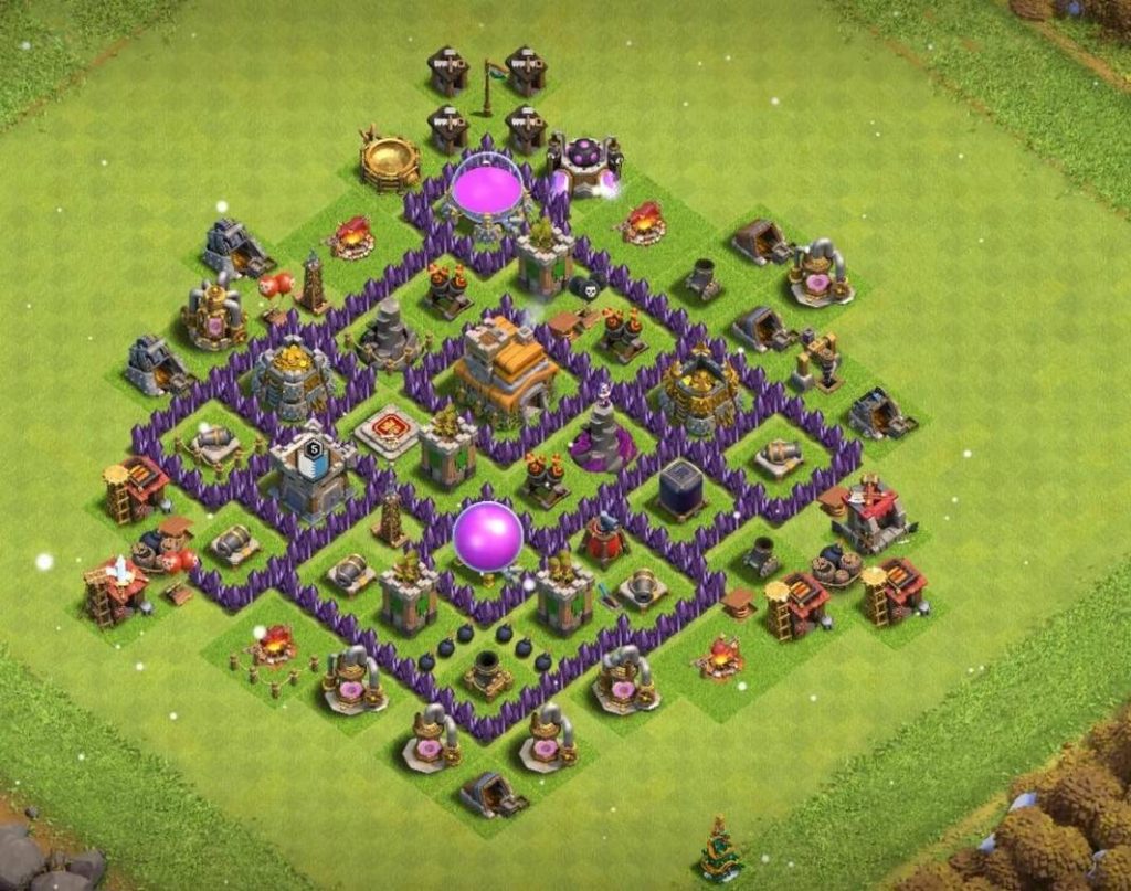 clash of clans th7 war base copy link