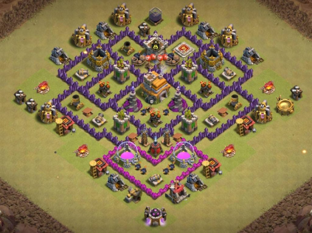 cwl th7 war base anti zap dragon