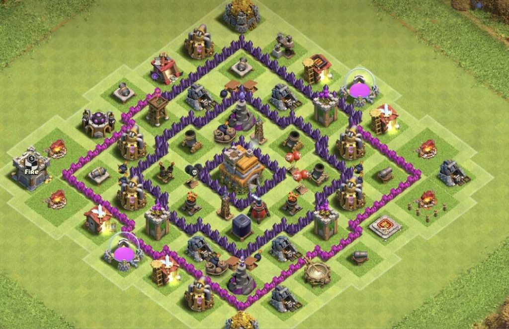 th7 town hall base clan war league