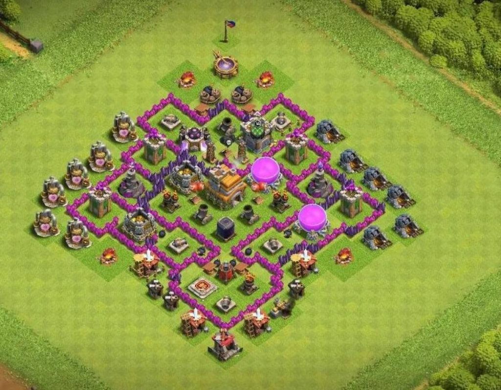 town hall 7 anti loot base esl