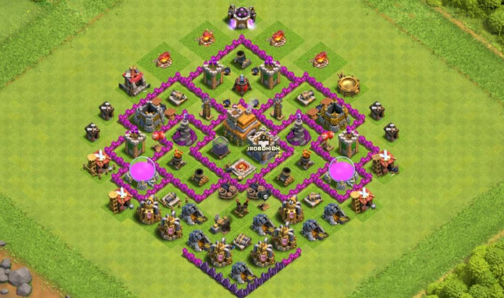 town hall 7 defense base war