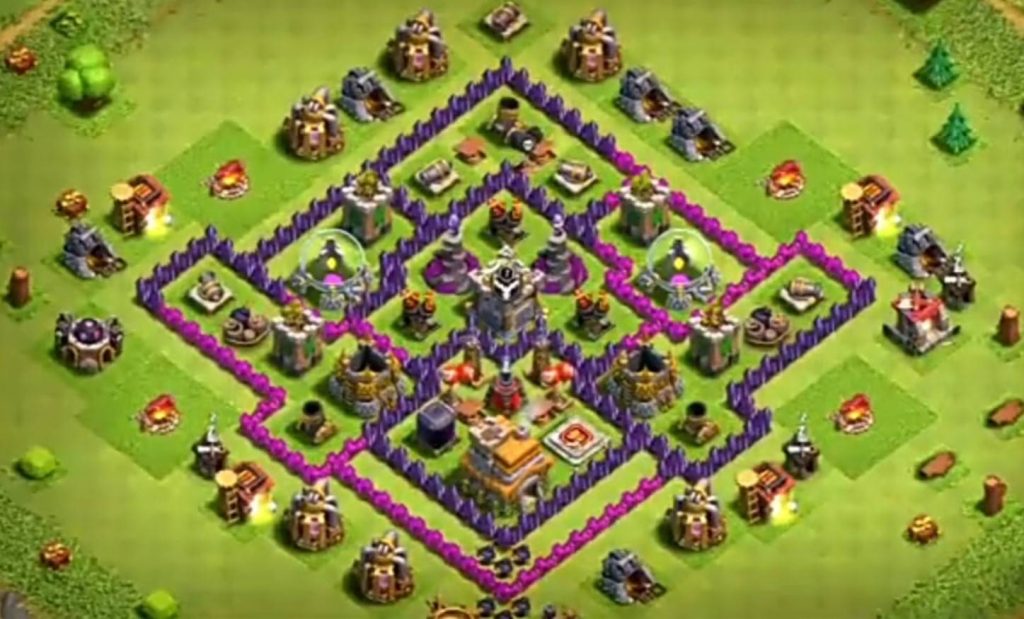 town hall 7 war defense base