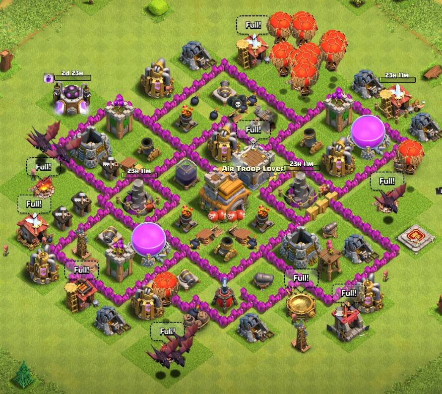 unbeatable th7 war base anti 3 star