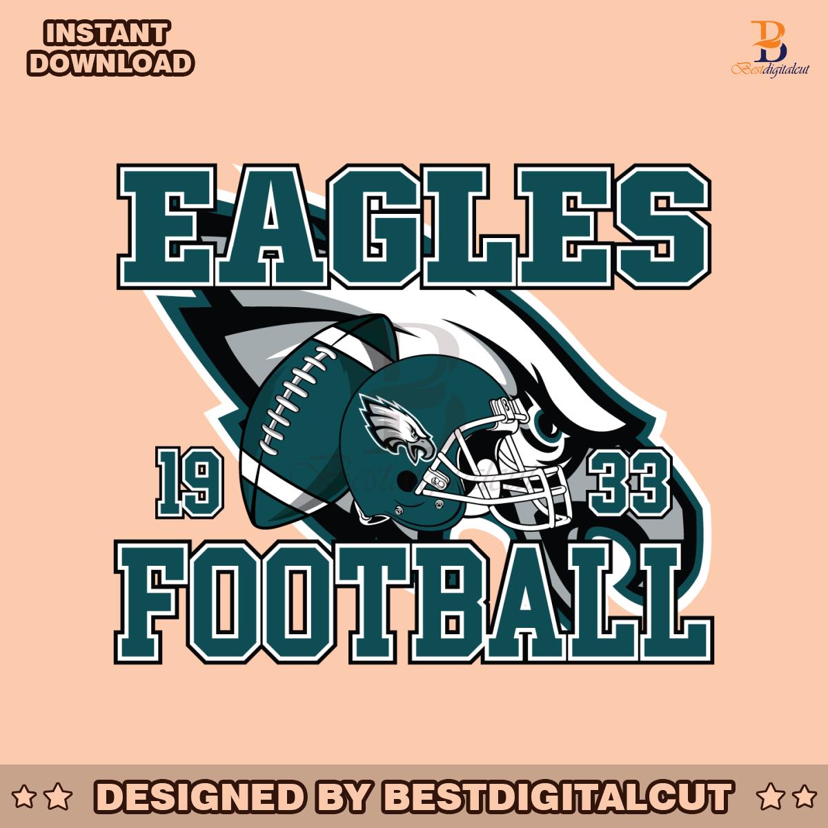 Vintage Eagles Football Helmet SVG Digital Download » Best Digital Cut