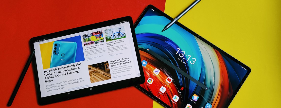 Samsung Galaxy Tab S8 und Lenovo Tab P12 Pro