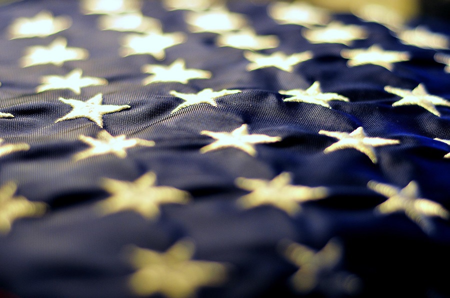 DIY Patriotic Decorations Close Up of the Stars on the American Flag